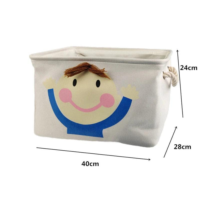 Stylish Foldable Canvas Storage Basket for Kids and Baby