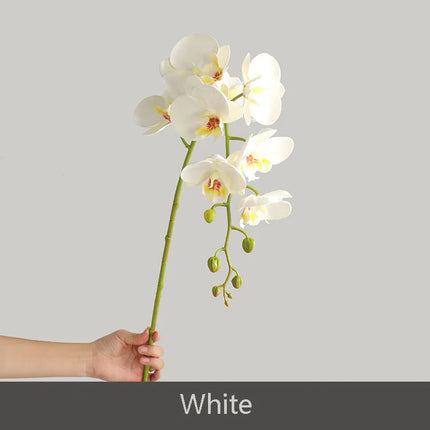 LUCKUP 1 Stem Artificial Moth Orchid with Butterfly for Home Decor