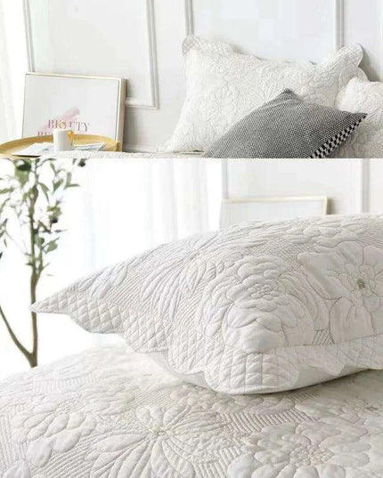Elegant Euro-Style Embroidered Bedspread Set with Premium Cotton Filling - Versatile Summer Blanket and Mattress Cover