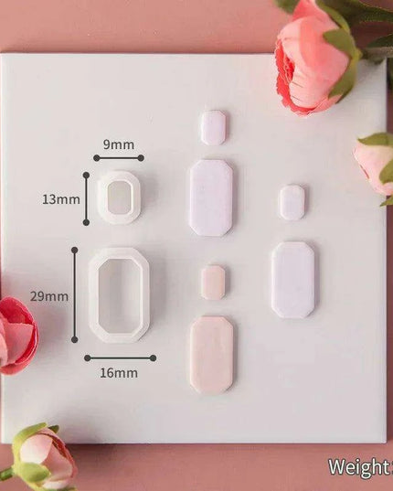 Geometric Elegance Polymer Clay Cutting Tools - Essential for Creative Makers