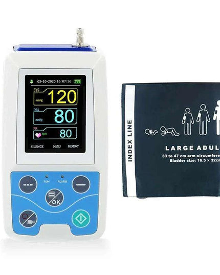 24-Hour Multi-Cuff Ambulatory Blood Pressure Monitor ABPM50+ with Free Data Analysis Software for All Ages