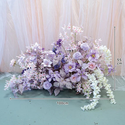 Lavender Hydrangea Silk Flower Row – Wedding Arch & Centerpiece