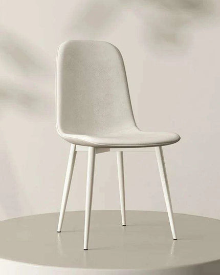 Chic White Leather Dining Chair for Upscale Aesthetics