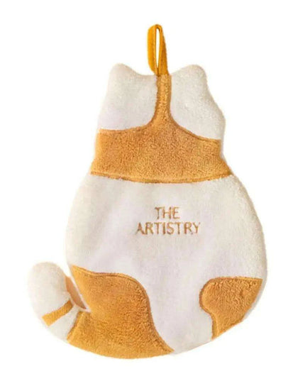 Adorable Cat-Themed Quick-Dry Coral Fleece Towel Set - Plush Hand Towel Essentials