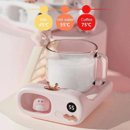 Electric Cup Warmer with LED Display and Adjustable Heating Options