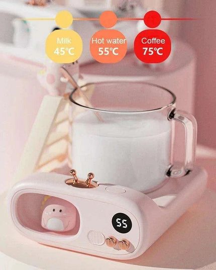 Electric Cup Warmer with LED Display and Adjustable Heating Options