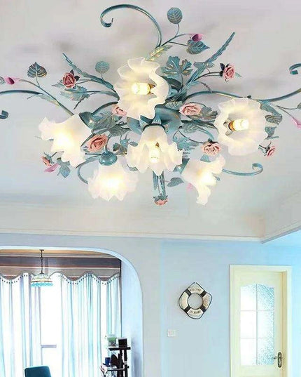 Whimsical Blossom Illuminating Chandelier for Romantic Interiors and Celebratory Events