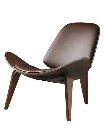 Nordic Artistic Solid Wood Lounge Chair with Unique Airplane Shell Design