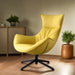 Nordic Elegance Leather Lounge Chair - Contemporary Chic Seating Option