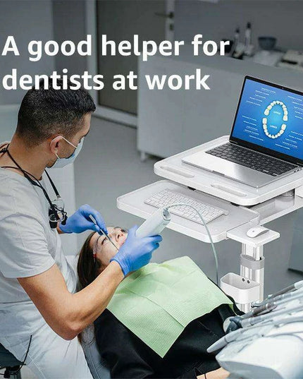 Versatile Ergonomic Medical Mobile Cart with Advanced Laptop Protection and Robust Design