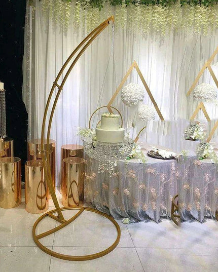 Elegant Crystal Chandelier Cake Swing Arch for Unforgettable Celebrations