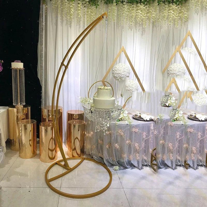 Elegant Crystal Chandelier Cake Swing Arch for Unforgettable Celebrations