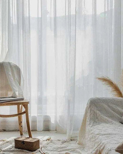 Elegant Japanese Linen Sheer Tulle Window Treatments - Premium Flax Gauze Drapes for Luxurious Interiors