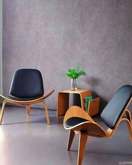 Nordic Artistic Solid Wood Lounge Chair with Unique Airplane Shell Design