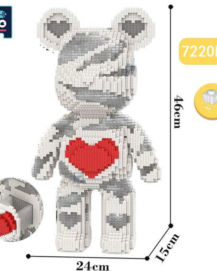 Adorable Bear Cub Building Block Set with Easy Storage - Inspire Creativity and Learning