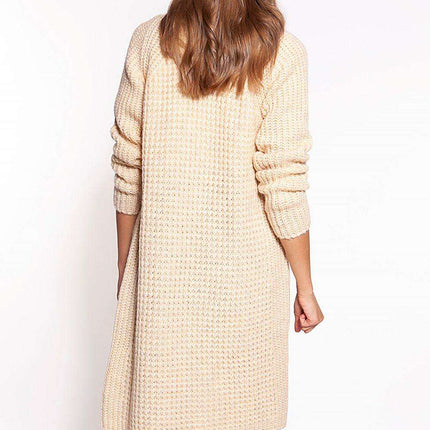 Shawl Collar Waffle Knit Cardigan for Cozy Elegance - Très Elite
