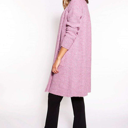 Shawl Collar Waffle Knit Cardigan for Cozy Elegance - Très Elite