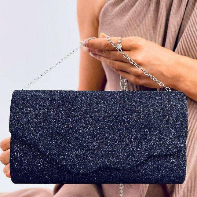 Shimmering Iridescent Evening Clutch with Versatile Chain by Inello
