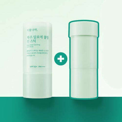 Shingmulnara Jeju Aloe Cooling Sun Stick SPF50+ PA++++ 19g+19g(Refill) - Très Elite