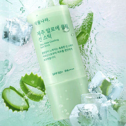 Shingmulnara Jeju Aloe Cooling Sun Stick SPF50+ PA++++ 19g+19g(Refill) - Très Elite