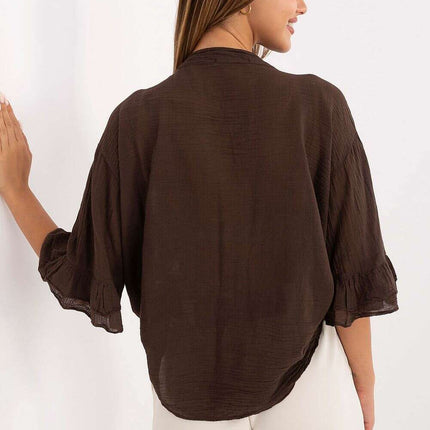 Shirt Model 215814 Boho Cotton Shirt For Women Office Wear - Très Elite