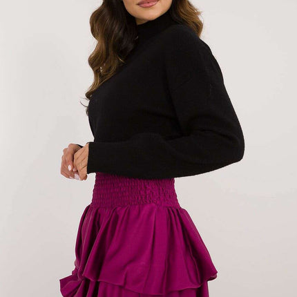 Short Skirt Model 201290 Lightweight Polyester Brown - Très Elite