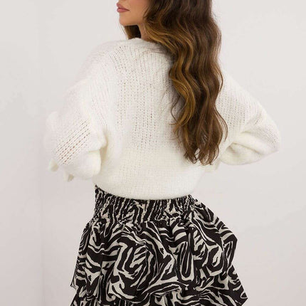 Short Skirt Model 201290 Lightweight Polyester Brown - Très Elite