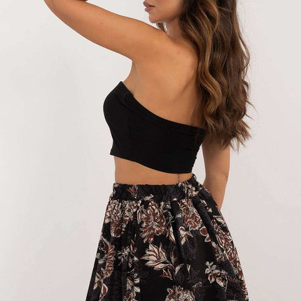 Short Skirt Model 201764 Bomber Inspired Cut Warm Brown - Très Elite