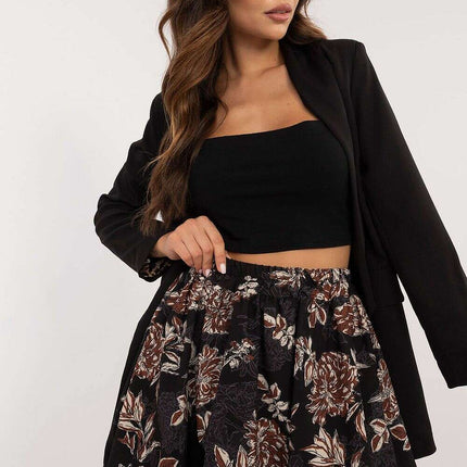 Short Skirt Model 201764 Bomber Inspired Cut Warm Brown - Très Elite