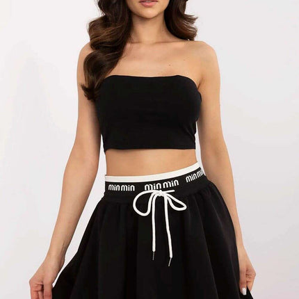 Short Skirt Model 210884 Black Classic Bell Silhouette