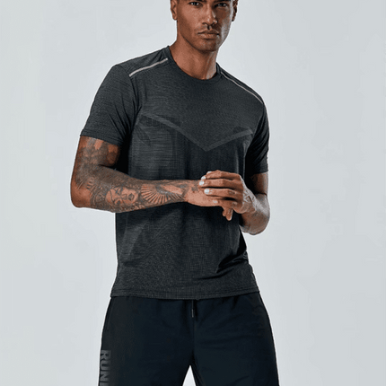 Short Sleeve Athletic T-Shirt Men's Quick Dry Running Wear Training Top - Très Elite
