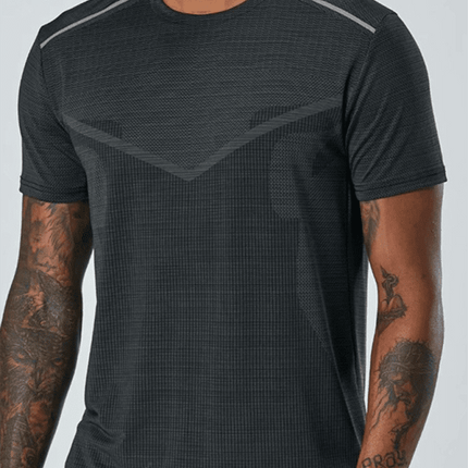 Short Sleeve Athletic T-Shirt Men's Quick Dry Running Wear Training Top - Très Elite