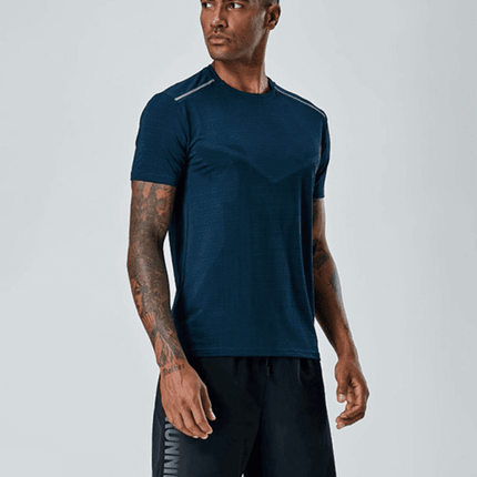 Short Sleeve Athletic T-Shirt Men's Quick Dry Running Wear Training Top - Très Elite