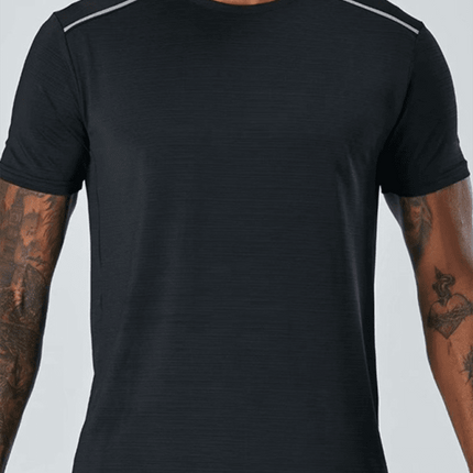 Short Sleeve Athletic T-Shirt Men's Quick Dry Running Wear Training Top - Très Elite