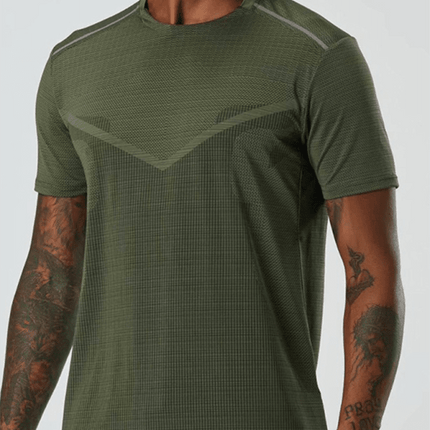 Short Sleeve Athletic T-Shirt Men's Quick Dry Running Wear Training Top - Très Elite