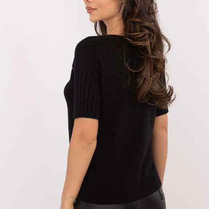 Short Sleeve Lightweight Knit Sweater Model 203802 for Women - Très Elite
