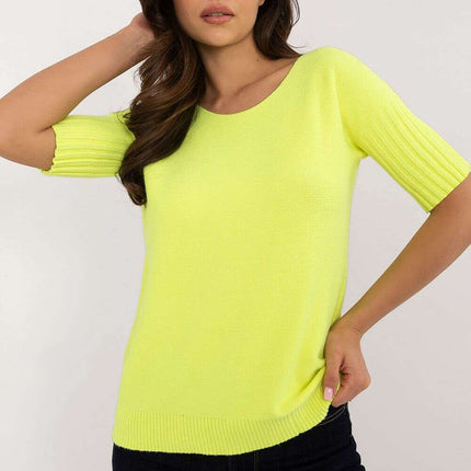 Short Sleeve Lightweight Knit Sweater Model 203802 for Women
