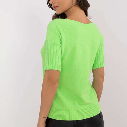 Short Sleeve Lightweight Knit Sweater Model 203802 for Women - Très Elite