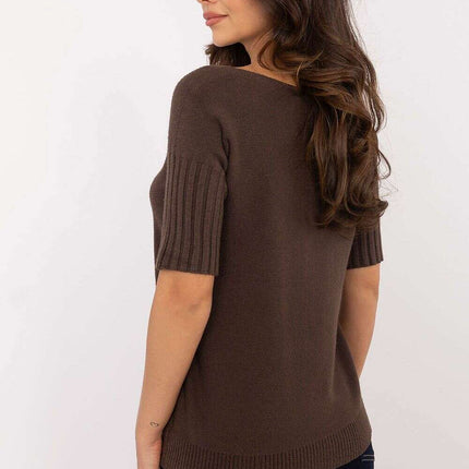 Short Sleeve Lightweight Knit Sweater Model 203802 for Women - Très Elite