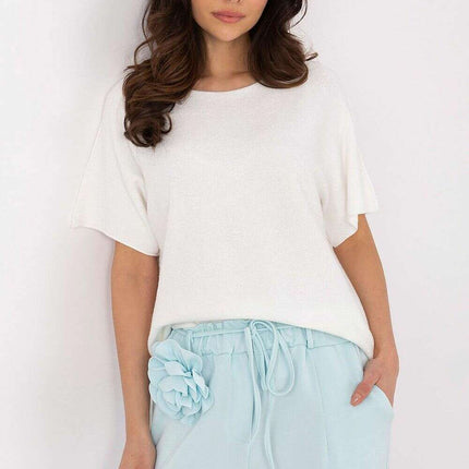 Short Sleeve Sweater Model 209981 Versatile Wardrobe