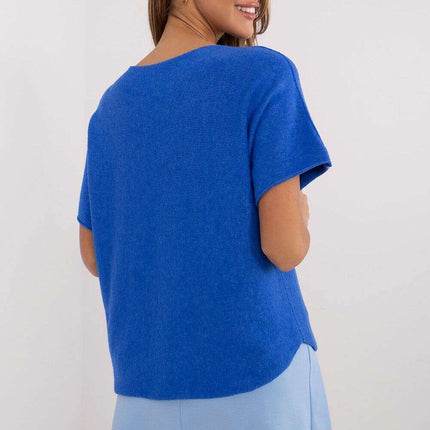 Short Sleeve Sweater Model 209981 Versatile Wardrobe - Très Elite