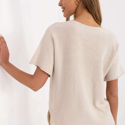 Short Sleeve Sweater Model 209981 Versatile Wardrobe - Très Elite