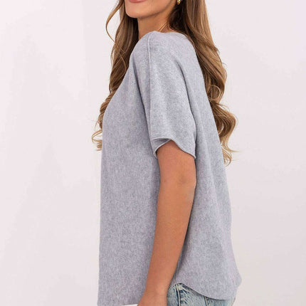 Short Sleeve Sweater Model 209981 Versatile Wardrobe