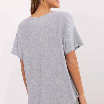 Short Sleeve Sweater Model 209981 Versatile Wardrobe - Très Elite