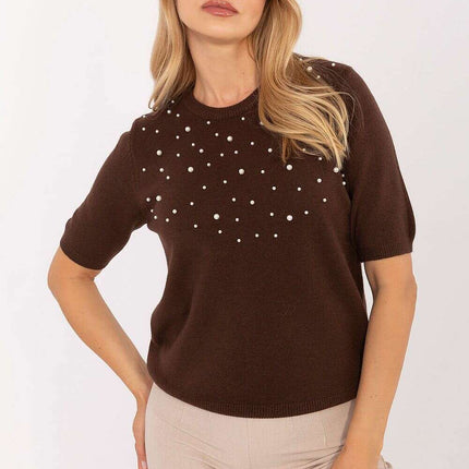 Short sleeve sweater model 216754