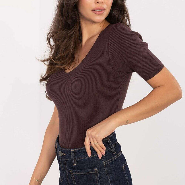 Short sleeve sweater model 217607
