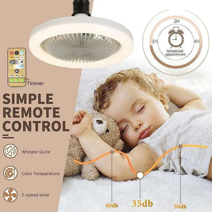 Silent 3-in-1 Ceiling Fan Light with Remote Control for a Tranquil Home Environment - Très Elite
