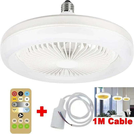 Silent 3-in-1 Ceiling Fan Light with Remote Control for a Tranquil Home Environment - Très Elite