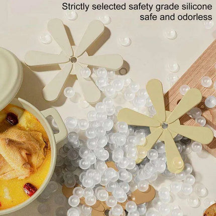 Silicone Heat-Resistant Trivet (Set of 3 with 1 Stand) - Lightweight Non-Slip Insulated Pads - Très Elite