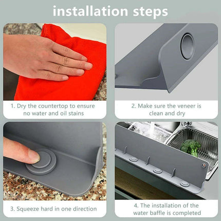 Silicone Sink Splash Shield: Essential Kitchen Tool for Effortless Cooking Clean-Up - Très Elite